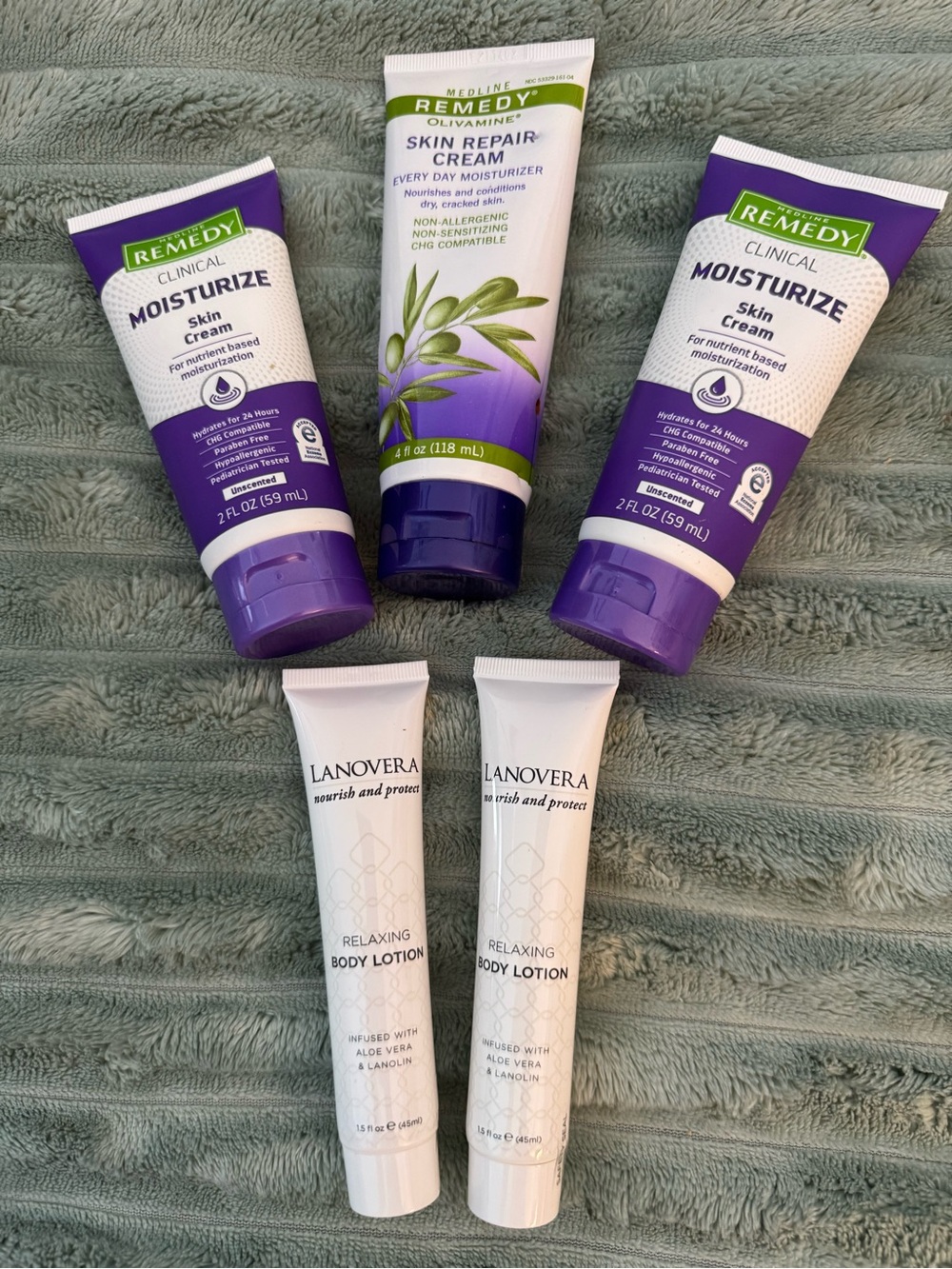 Clinical Moisturize Skin Cream & Lanovera Relaxing Body Lotion - Purple & White